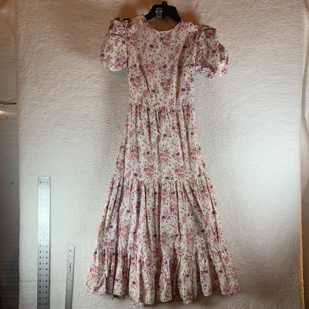 Collective The Label Petite‎ Cross Back Tiered Floral Midi Dress Size 6 NWT 8941
